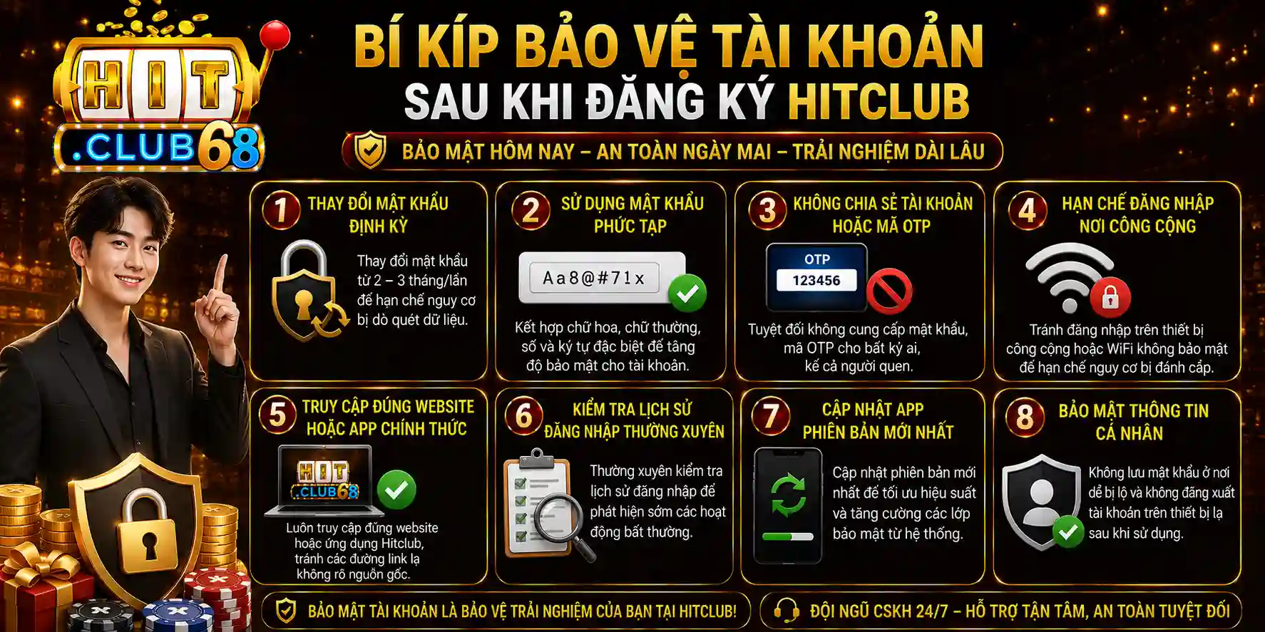 Bí kíp bảo vệ tài khoản sau khi đăng ký Hitclub Bí kíp bảo vệ tài khoản sau khi đăng ký Hitclub