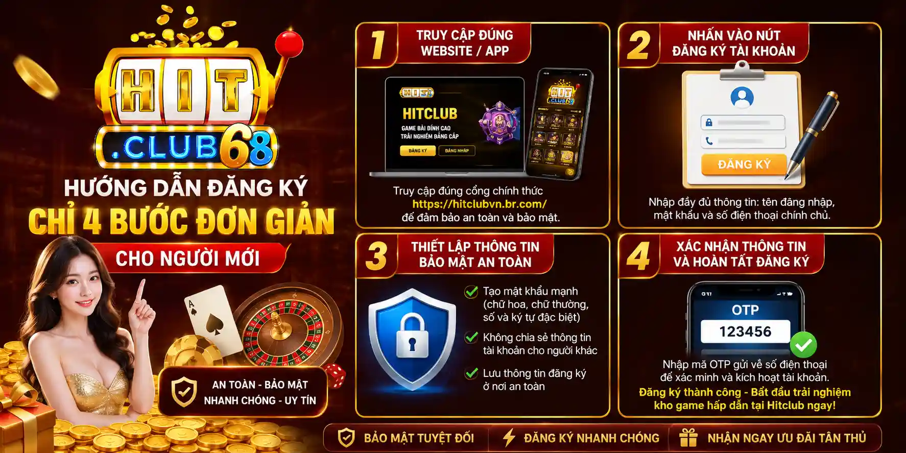 Đăng ký Hitclub dễ dàng với 4 bước Đăng ký Hitclub dễ dàng với 4 bước