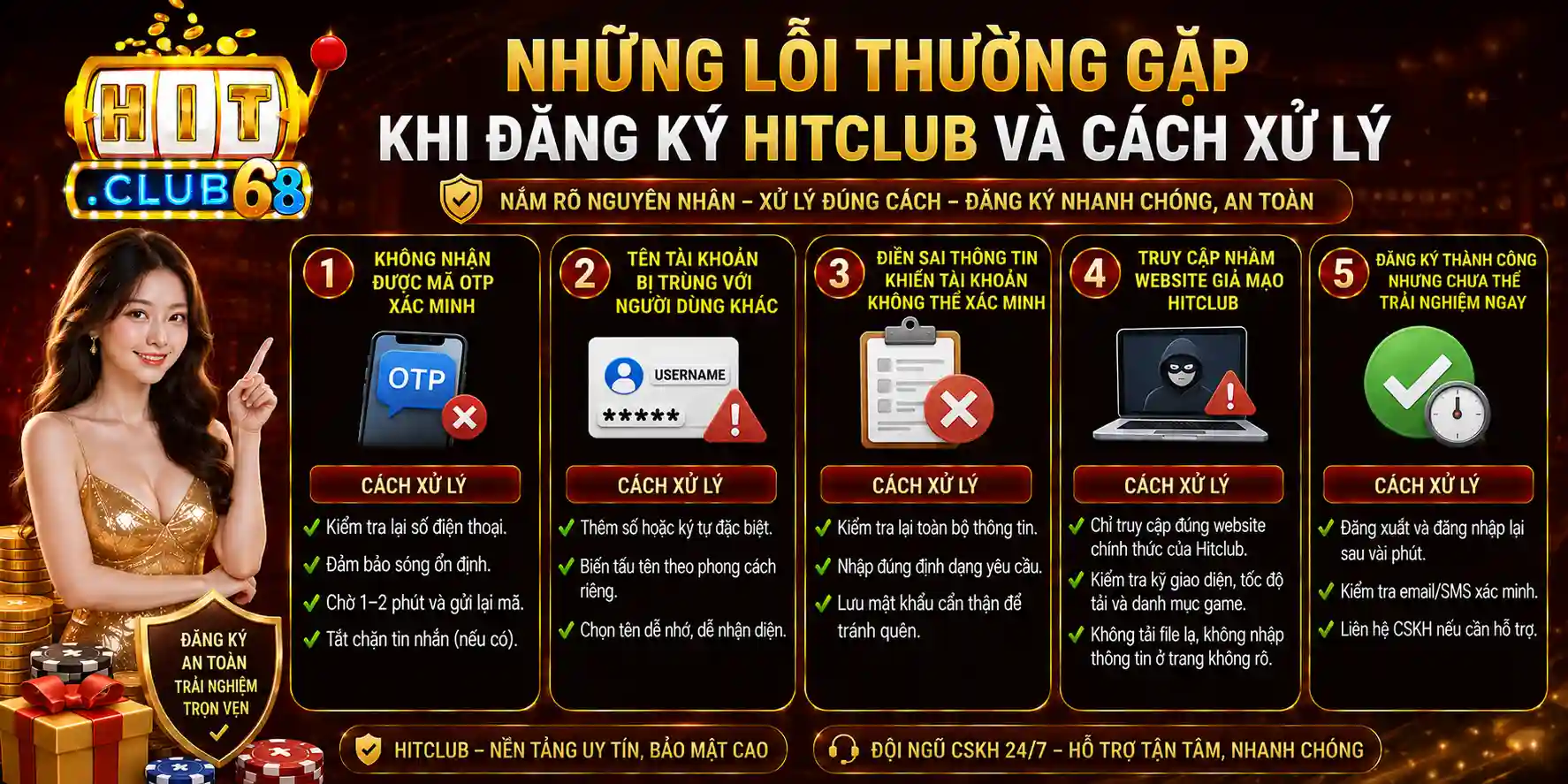Lỗi đăng ký Hitclub và cách khắc phục Lỗi đăng ký Hitclub và cách khắc phục