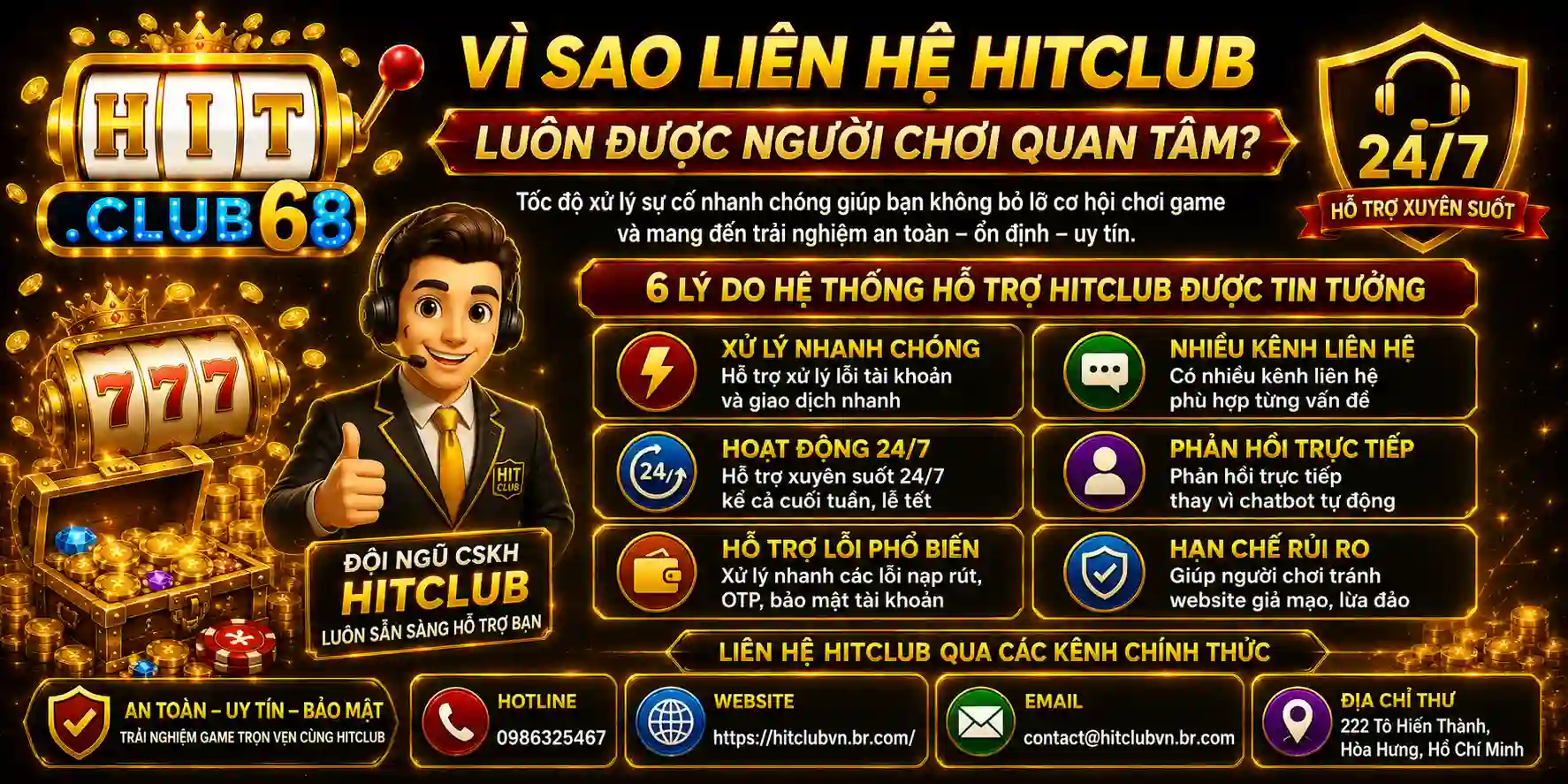 Lý do liên hệ Hitclub luôn được người chơi quan tâm Lý do liên hệ Hitclub luôn được người chơi quan tâm