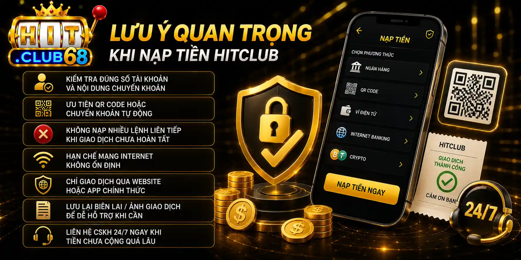 Những lưu ý quan trọng khi nạp tiền Hitclub Những lưu ý quan trọng khi nạp tiền Hitclub