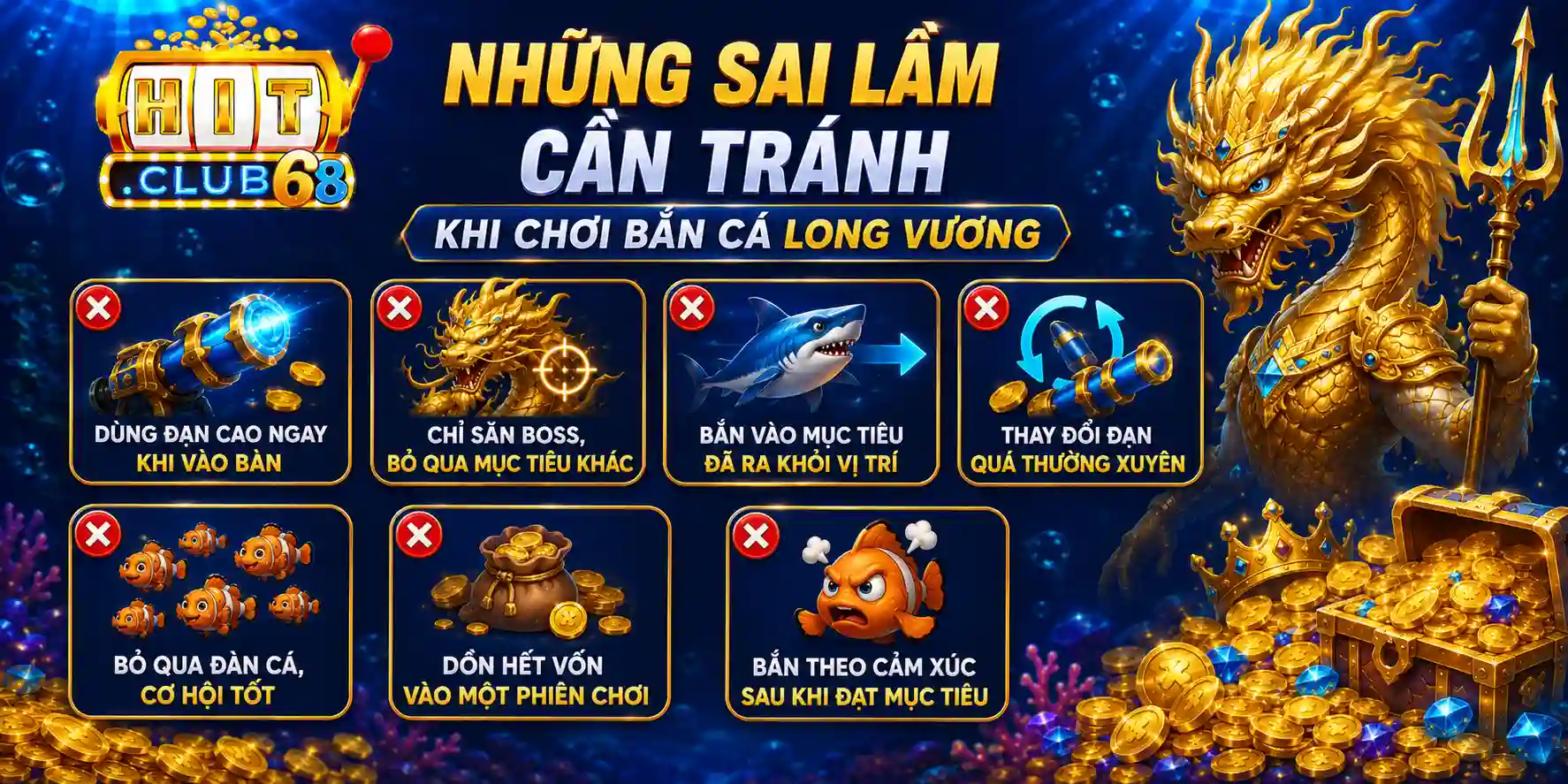 Những sai lầm cần tránh khi chơi bắn cá Long Vương Những sai lầm cần tránh khi chơi bắn cá Long Vương