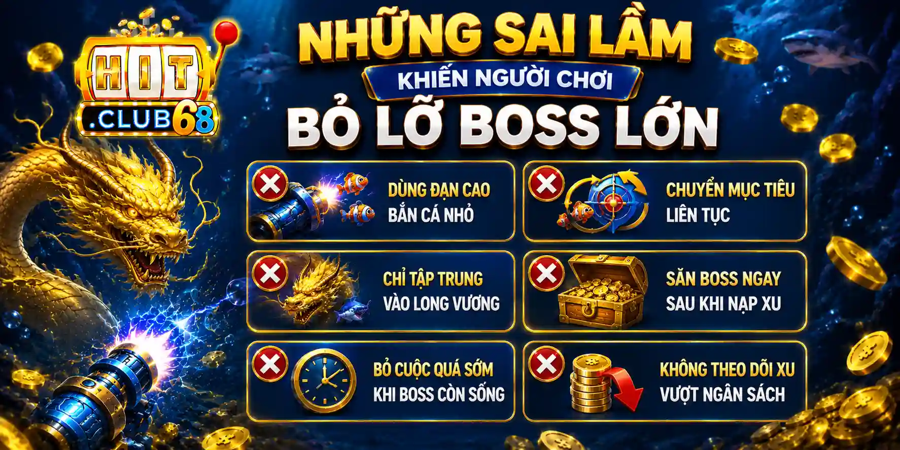 Những sai lầm khiến người chơi bỏ lỡ boss lớn trong bắn cá long vương Những sai lầm khiến người chơi bỏ lỡ boss lớn trong bắn cá long vương