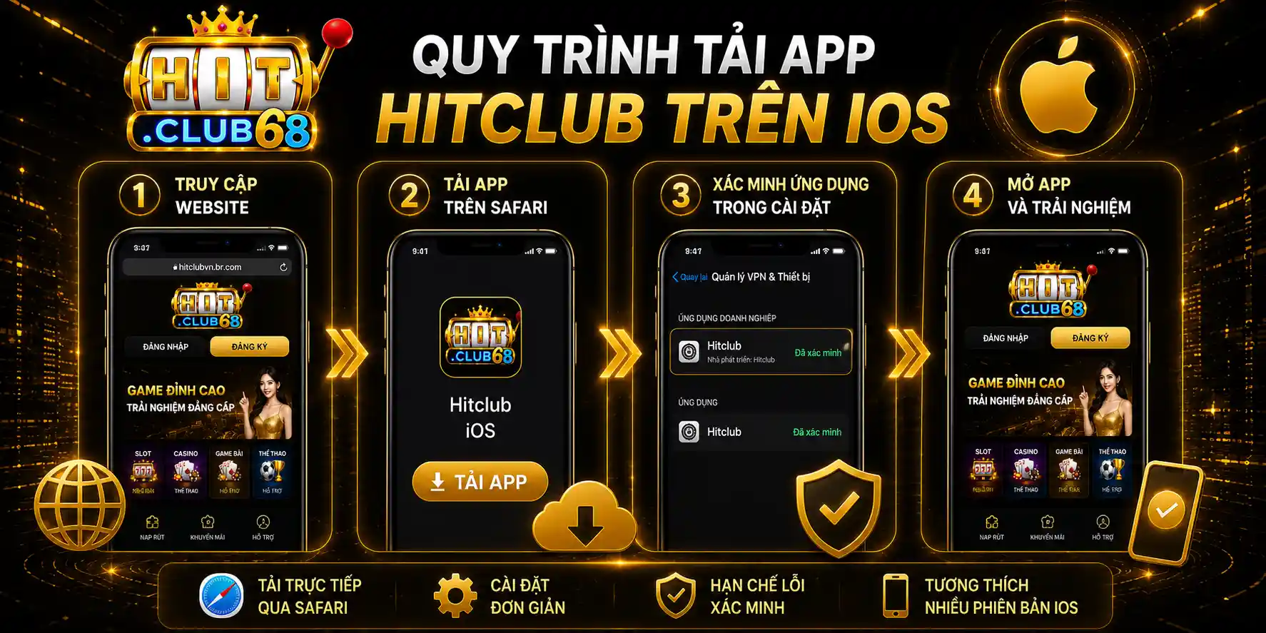Quy trình tải app Hitclub trên iOS tối ưu 2026 Quy trình tải app Hitclub trên iOS tối ưu 2026