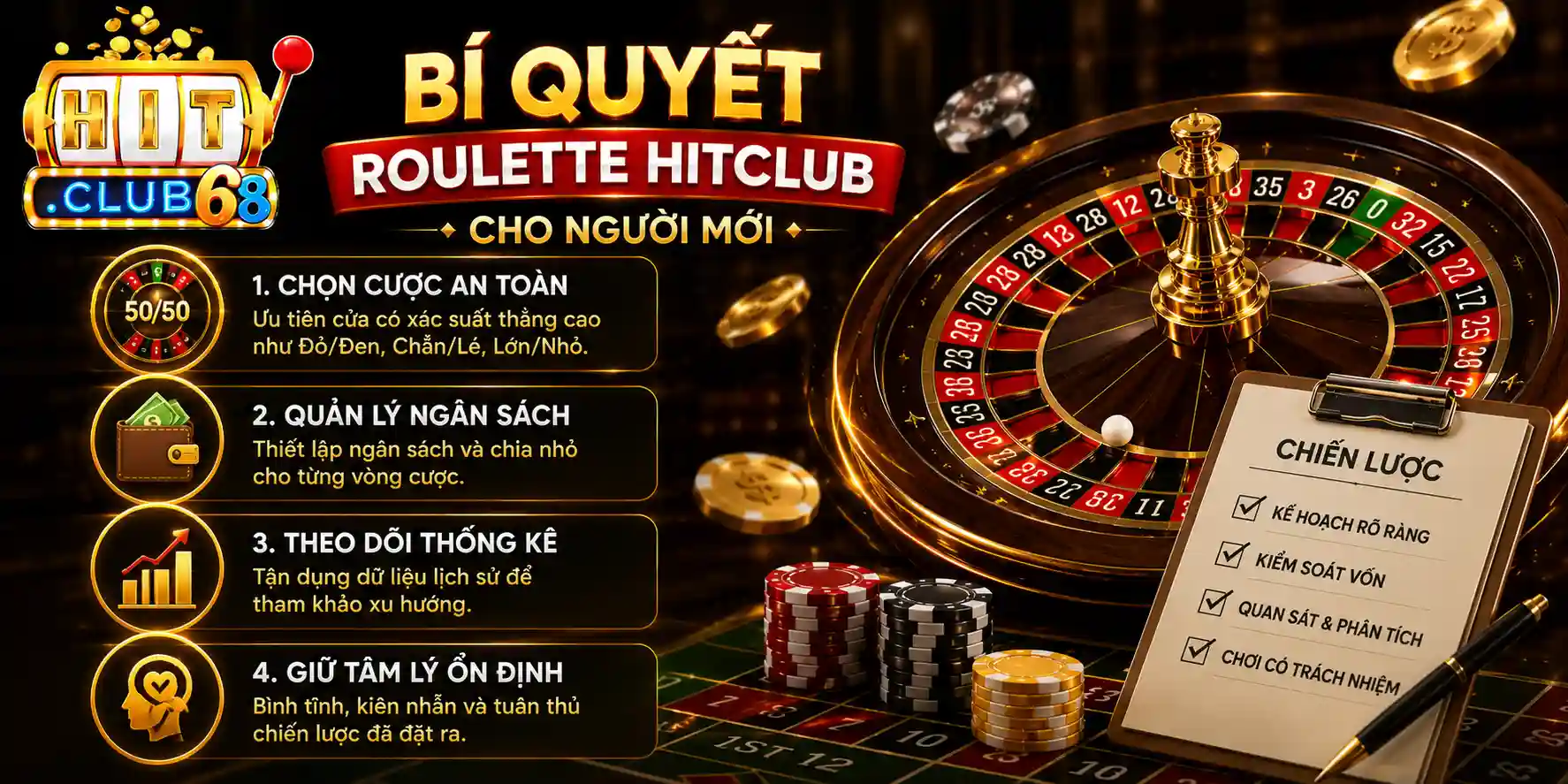 Bí quyết giúp người mới tiếp cận roulette Hitclub hiệu quả hơn Bí quyết giúp người mới tiếp cận roulette Hitclub hiệu quả hơn